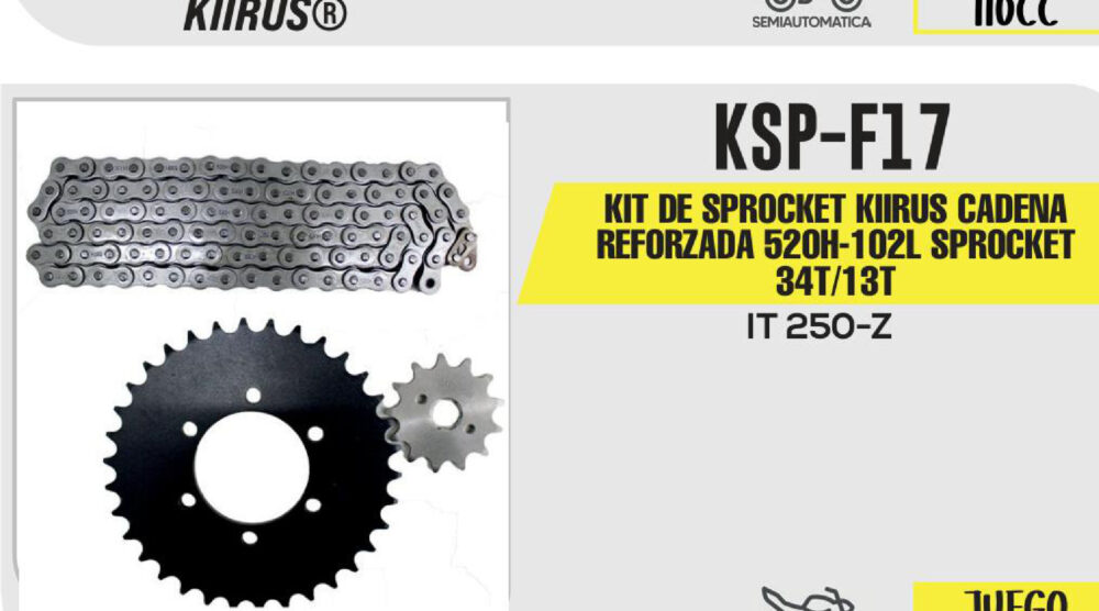 KIT DE SPROCKET CADENA REFORZADA 520H-102L SPROCKET 34T/13T