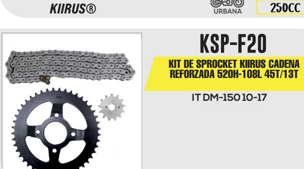 KIT DE SPROCKET CADENA REFORZADA 520H-108L SPROCKET 45T/13T
