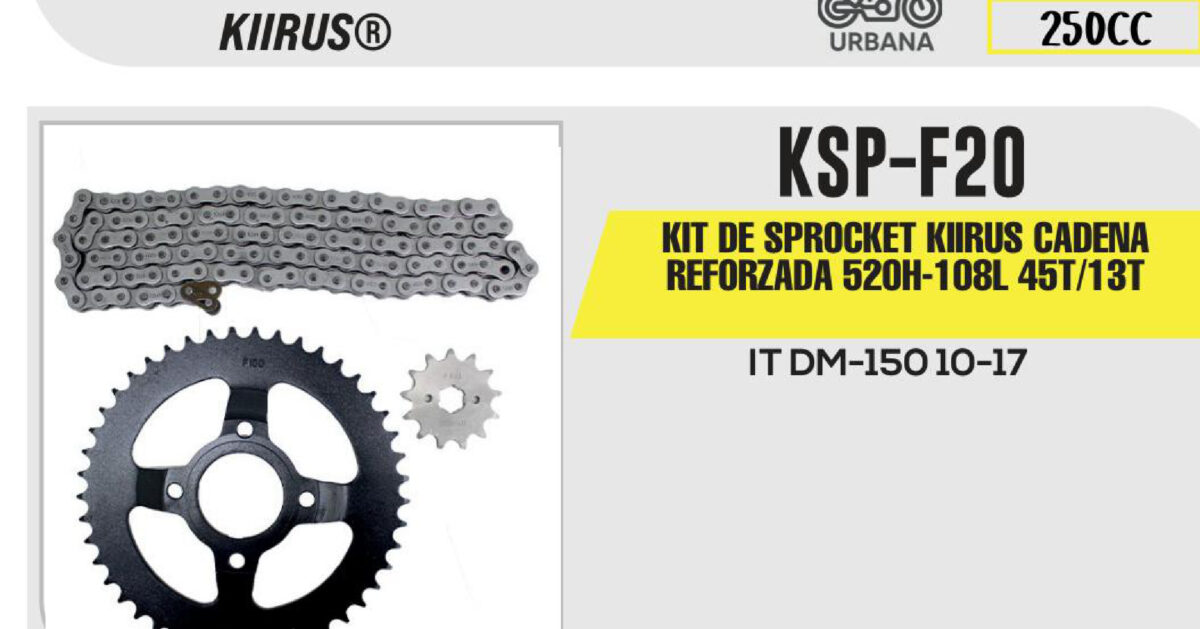 KIT DE SPROCKET CADENA REFORZADA 520H-108L SPROCKET 45T/13T