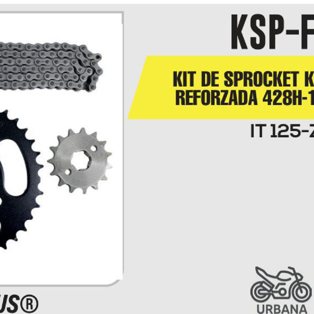 KIT DE SPROCKET CADENA REFORZADA 428H-108L SPROCKET 38T/15T