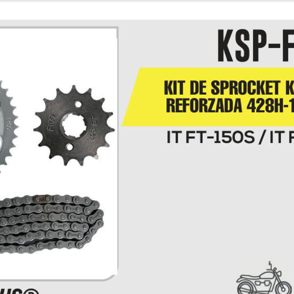 KIT DE SPROCKET CADENA REFORZADA 428H-104L 41T/15T