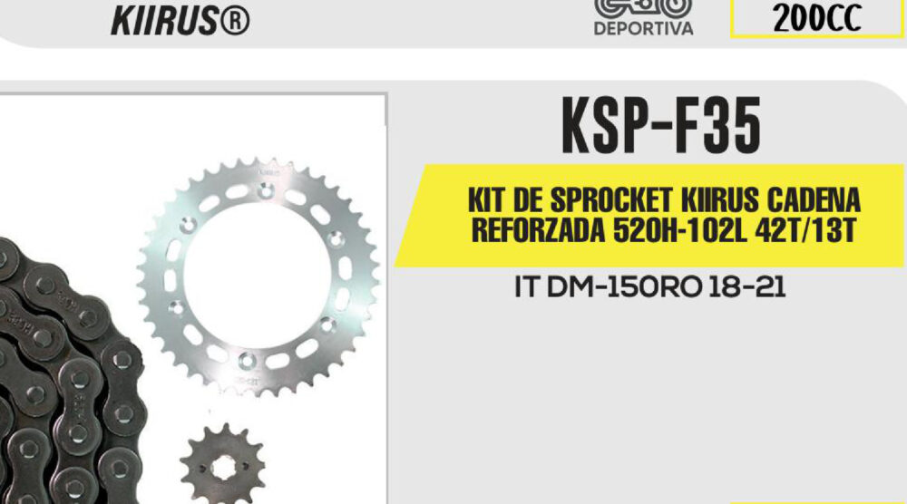 KIT DE SPROCKET CADENA REFORZADA 520H-102L 42T/13T
