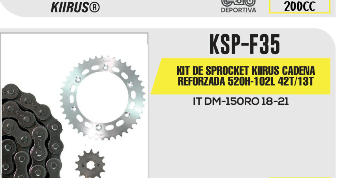 KIT DE SPROCKET CADENA REFORZADA 520H-102L 42T/13T