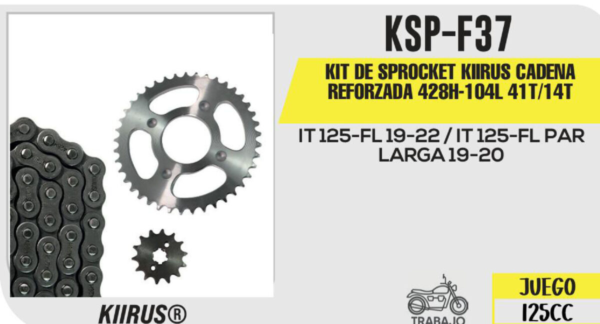KIT DE SPROCKET CADENA REFORZADA 428H-104L 41T/14T