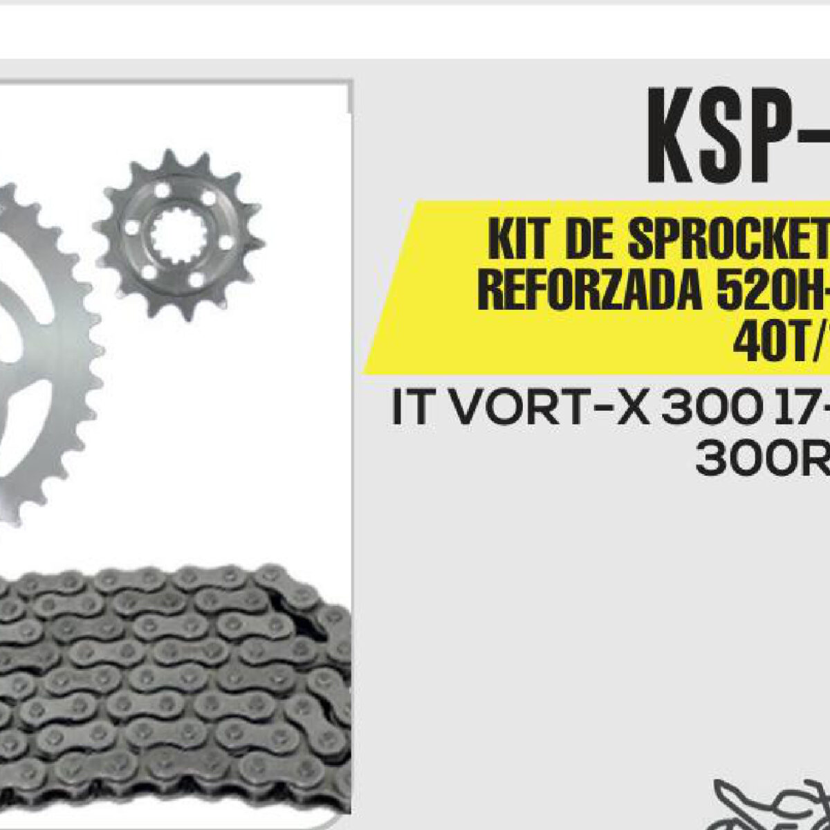 KIT DE SPROCKET CADENA REFORZADA 520H-108L SPROCKET 40T/14T