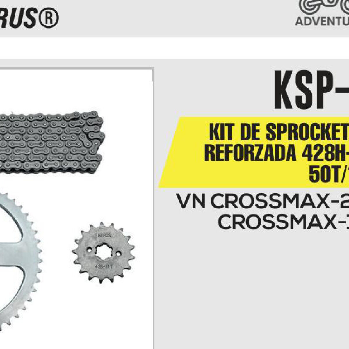KIT DE SPROCKET CADENA REFORZADA 428H-132L 50T/17T