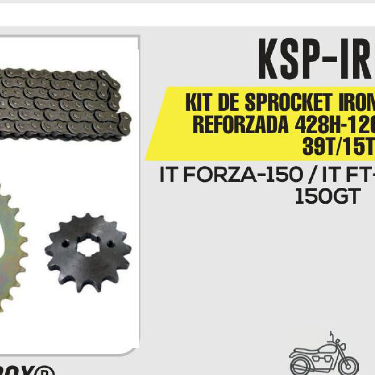 KIT DE SPROCKET CADENA REFORZADA 428H-126L SPROCKET 39T/15T