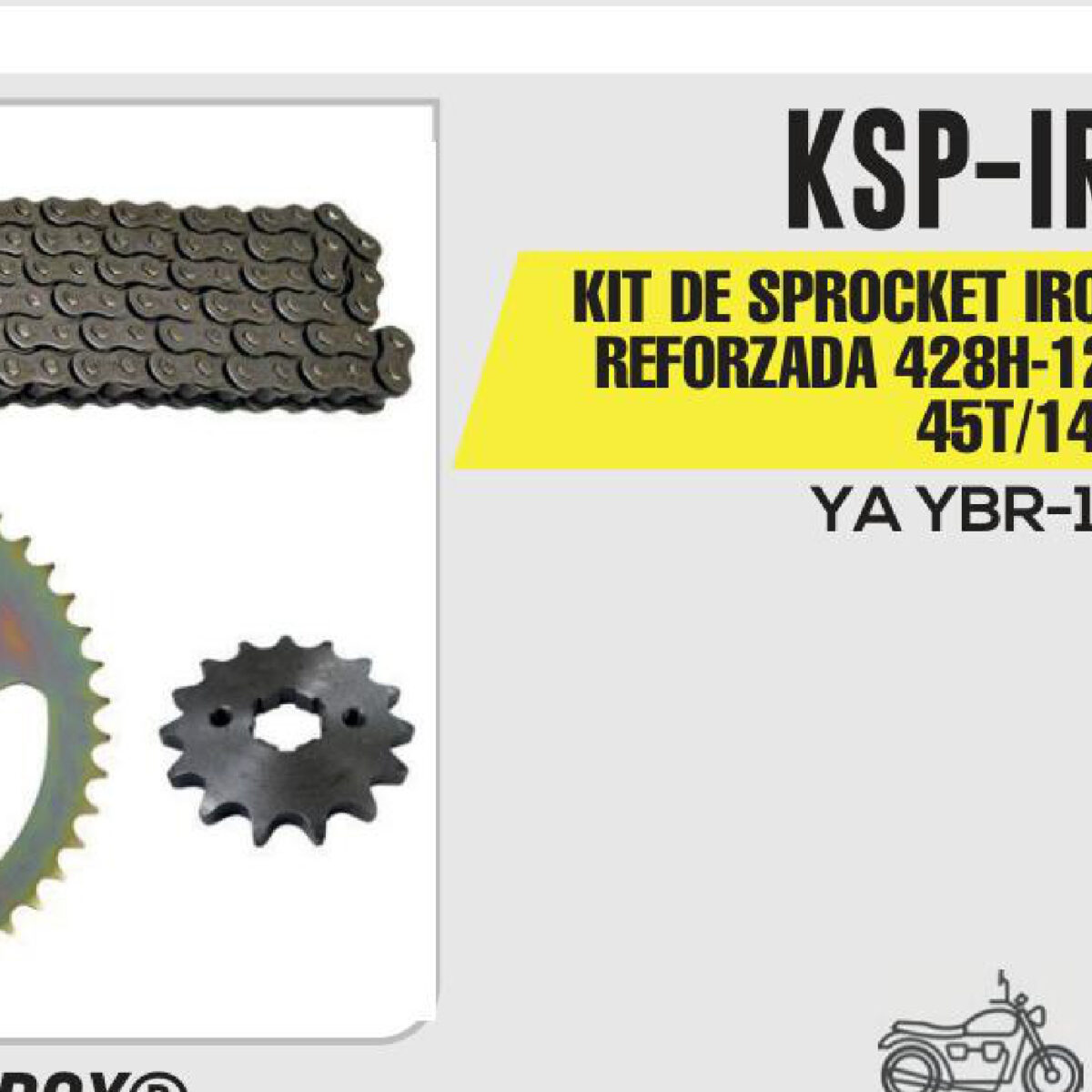 KIT DE SPROCKET CADENA REFORZADA 428H-126L SPROCKET 45T/14T