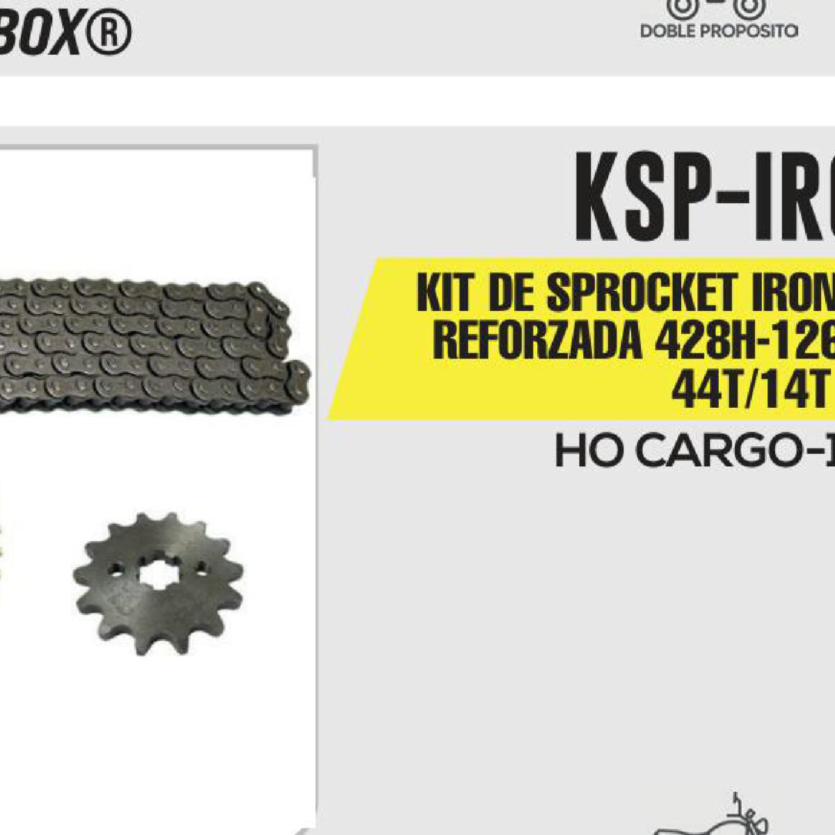 KIT DE SPROCKET CADENA REFORZADA 428H-126L SPROCKET 44T/14T