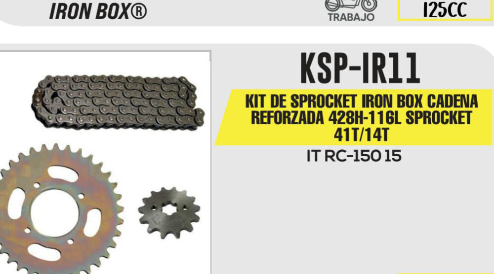 KIT DE SPROCKET CADENA REFORZADA 428H-116L SPROCKET 41T/14T