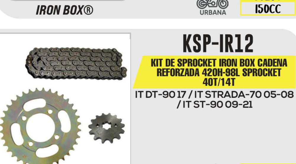 KIT DE SPROCKET CADENA REFORZADA 420H-98L SPROCKET 40T/14T