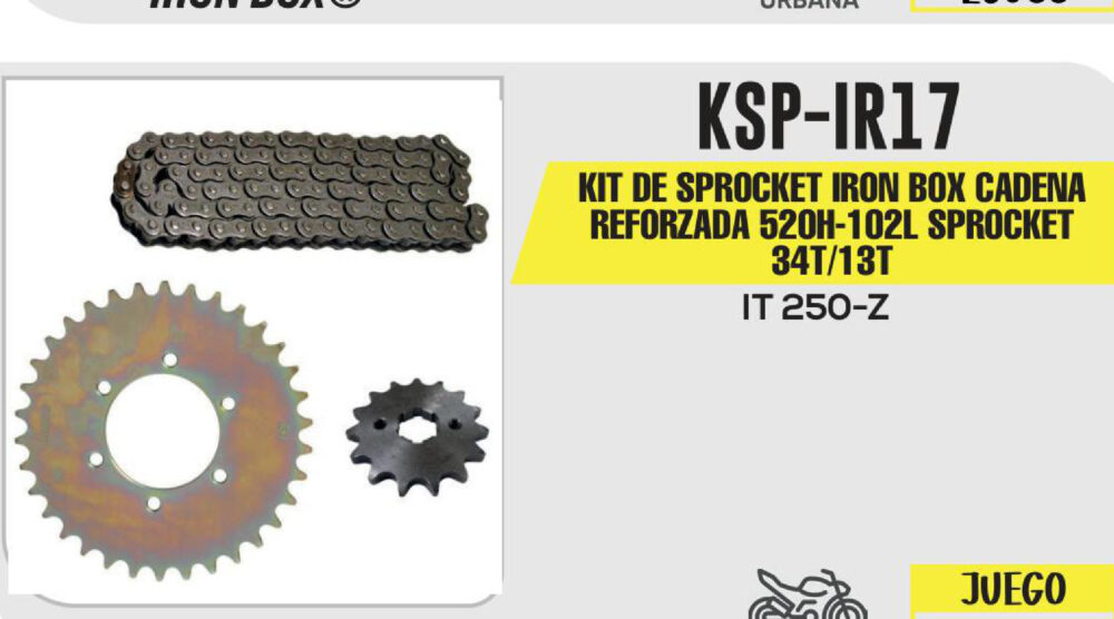 KIT DE SPROCKET CADENA REFORZADA 520H-102L SPROCKET 34T/13T