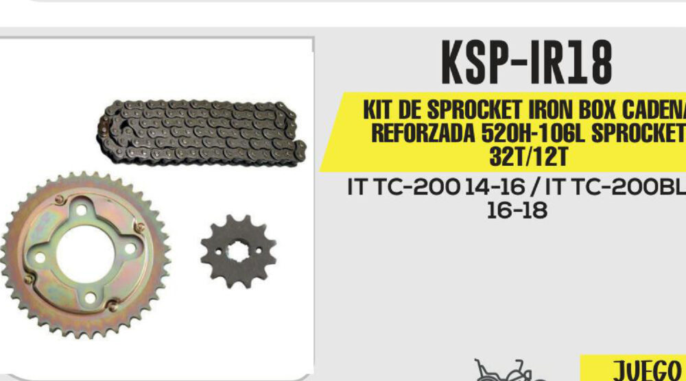 KIT DE SPROCKET CADENA REFORZADA 520H-106L SPROCKET 32T/12T