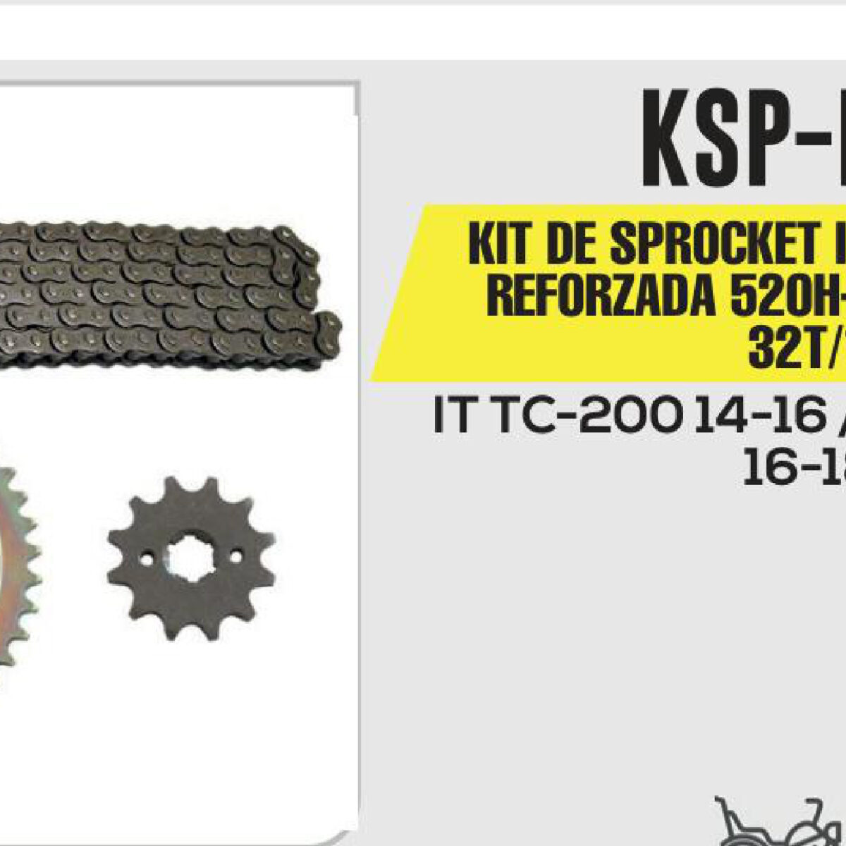 KIT DE SPROCKET CADENA REFORZADA 520H-106L SPROCKET 32T/12T