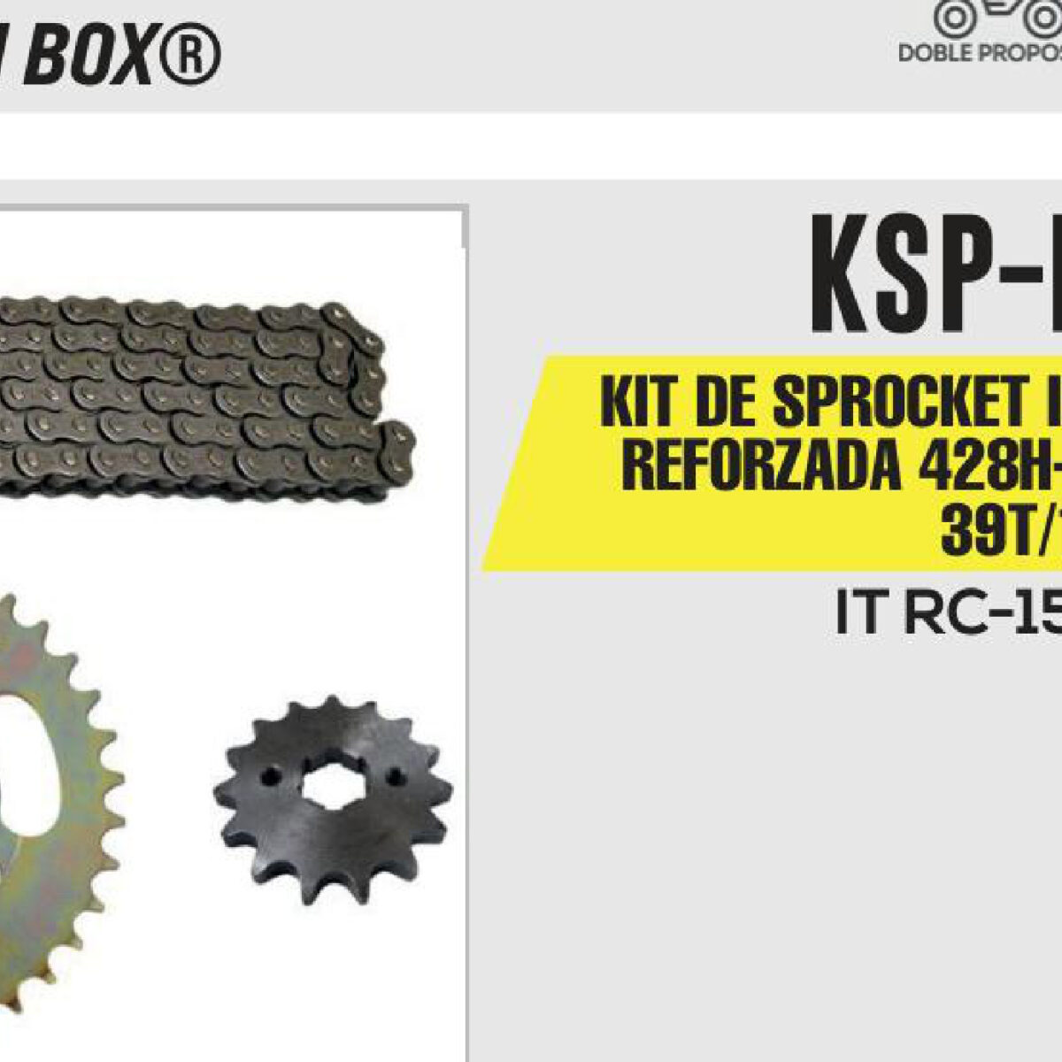 KIT DE SPROCKET CADENA REFORZADA 428H-118L SPROCKET 39T/15T