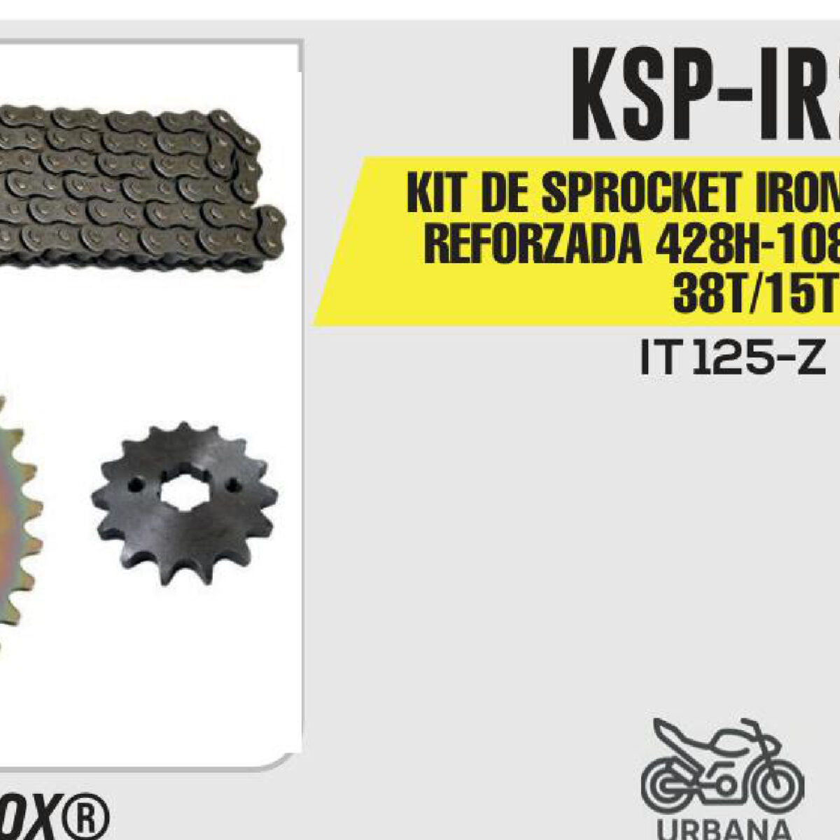 KIT DE SPROCKET CADENA REFORZADA 428H-108L SPROCKET 38T/15T