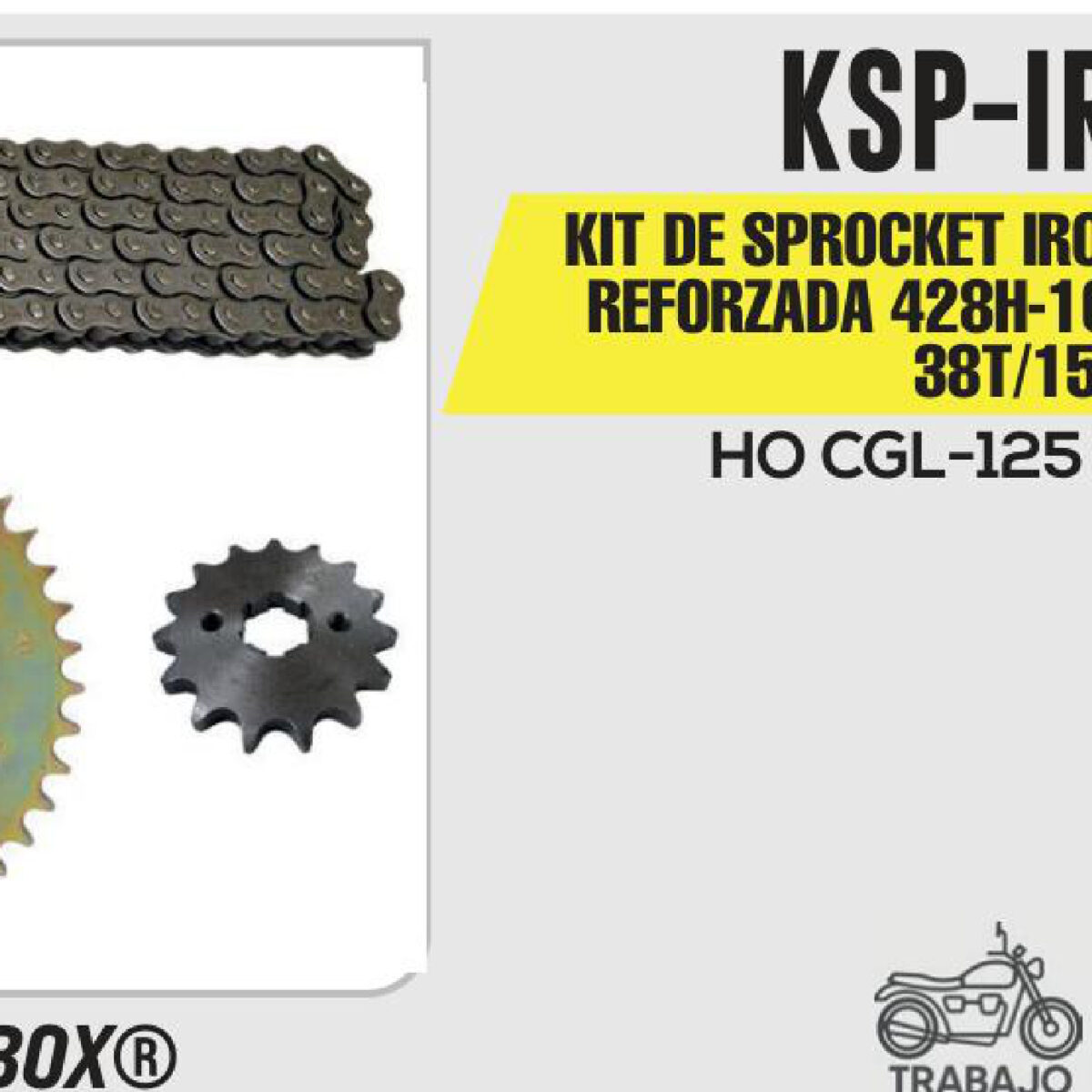 KIT DE SPROCKET CADENA REFORZADA 428H-108L SPROCKET 38T/15T
