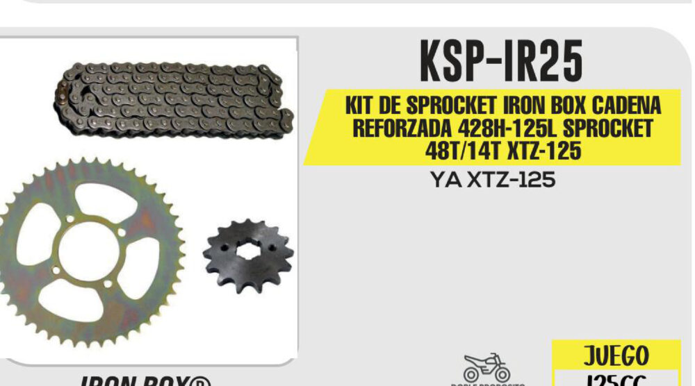 KIT DE SPROCKET CADENA REFORZADA 428H-120L SPROCKET 48T/14T