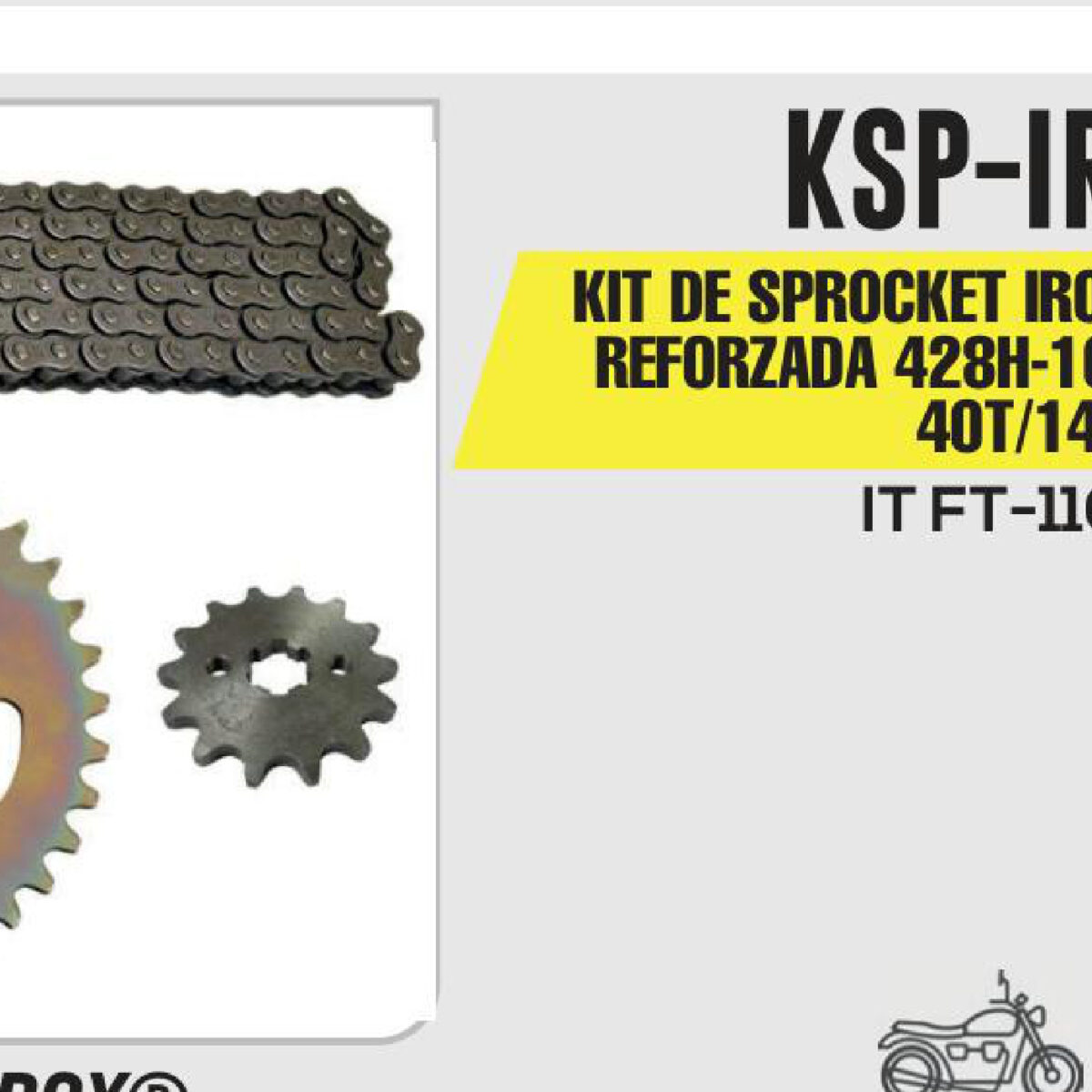 KIT DE SPROCKET CADENA REFORZADA 428H-106L SPROCKET 40T/14T