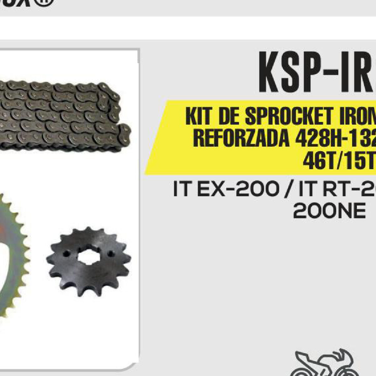 KIT DE SPROCKET CADENA REFORZADA 428H-132L SPROCKET 46T/15T