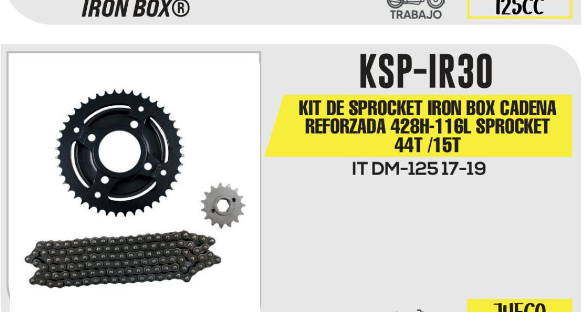 KIT DE SPROCKET CADENA REFORZADA 428H-116L SPROCKET 44T /15T