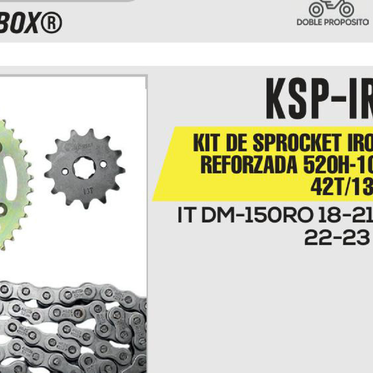 KIT DE SPROCKET CADENA REFORZADA 520H-102L SPROCKET 42T/13T