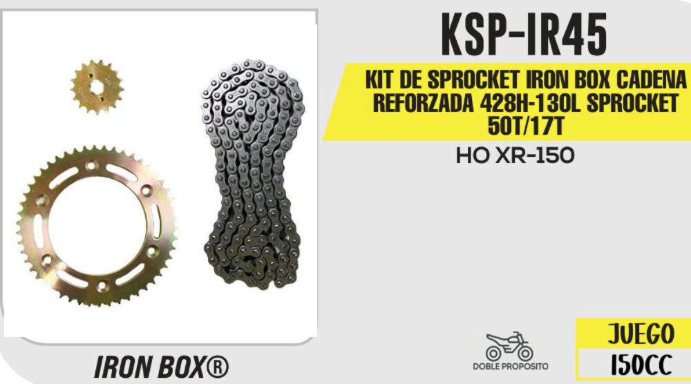 KIT DE SPROCKET CADENA REFORZADA 428H-130L SPROCKET 50T/17T