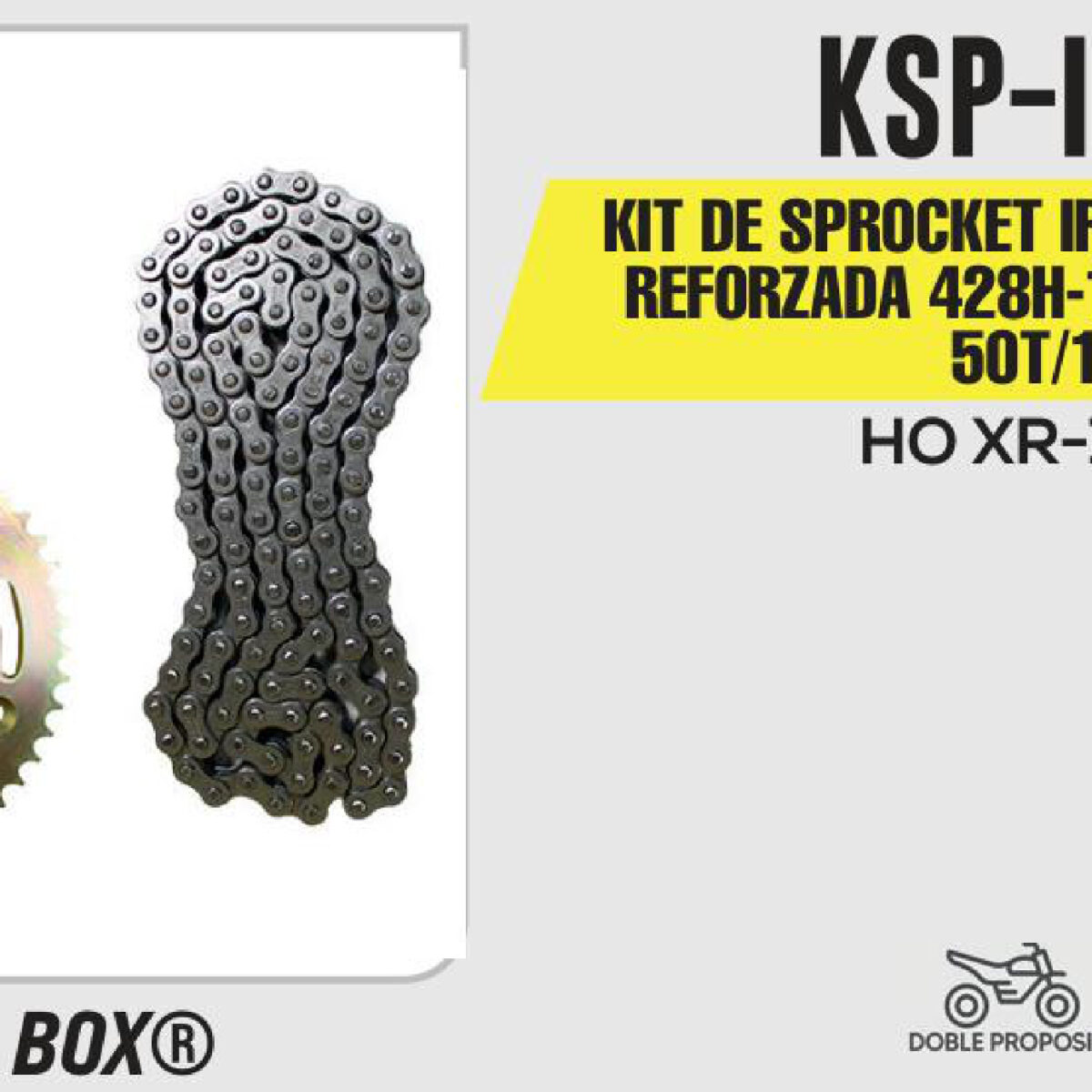 KIT DE SPROCKET CADENA REFORZADA 428H-130L SPROCKET 50T/17T