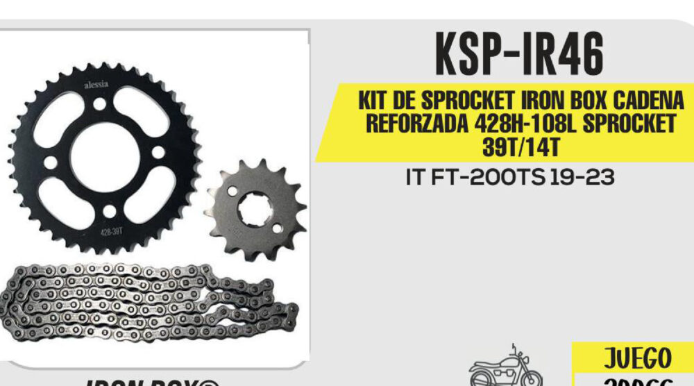 KIT DE SPROCKET CADENA REFORZADA 428H-108L SPROCKET 39T/14T