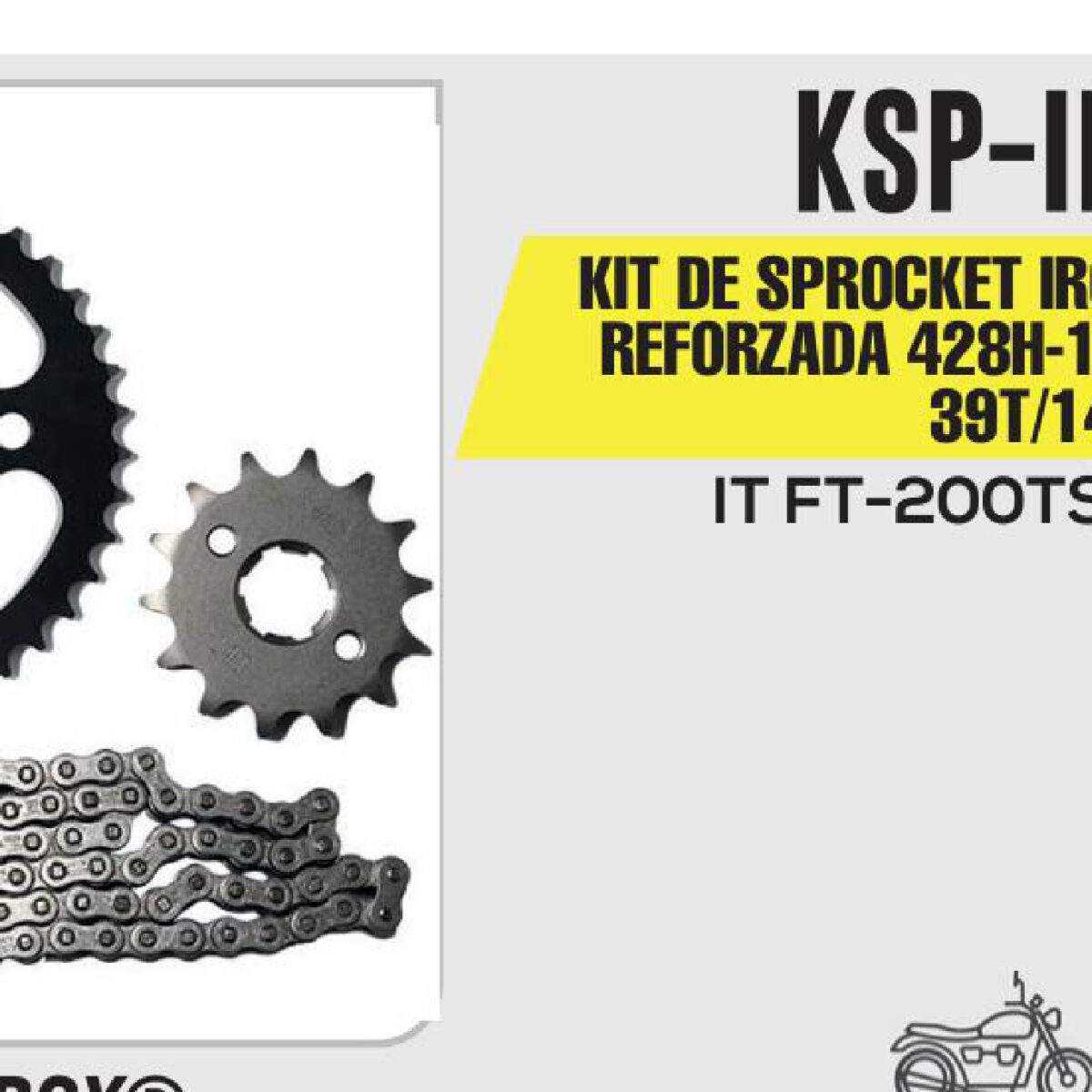 KIT DE SPROCKET CADENA REFORZADA 428H-108L SPROCKET 39T/14T