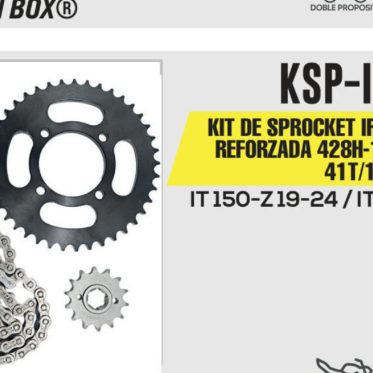 KIT DE SPROCKET CADENA REFORZADA 428H-126L SPROCKET 41T/14T