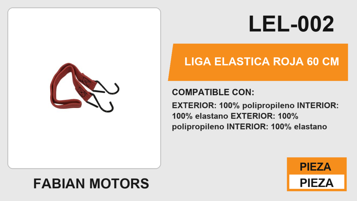 LIGA ELASTICA ROJA 60 cm