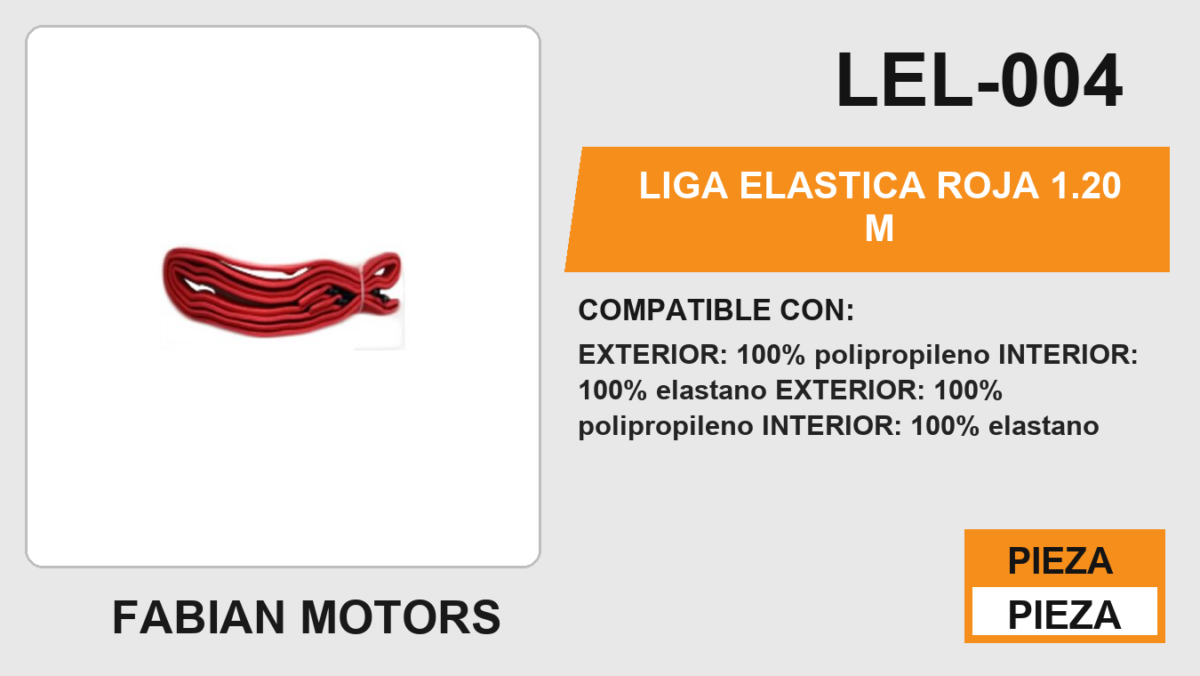 LIGA ELASTICA ROJA 120 cm