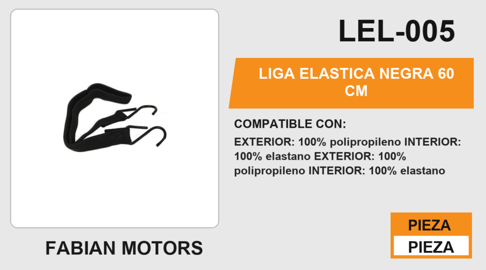 LIGA ELASTICA NEGRA 60 cm
