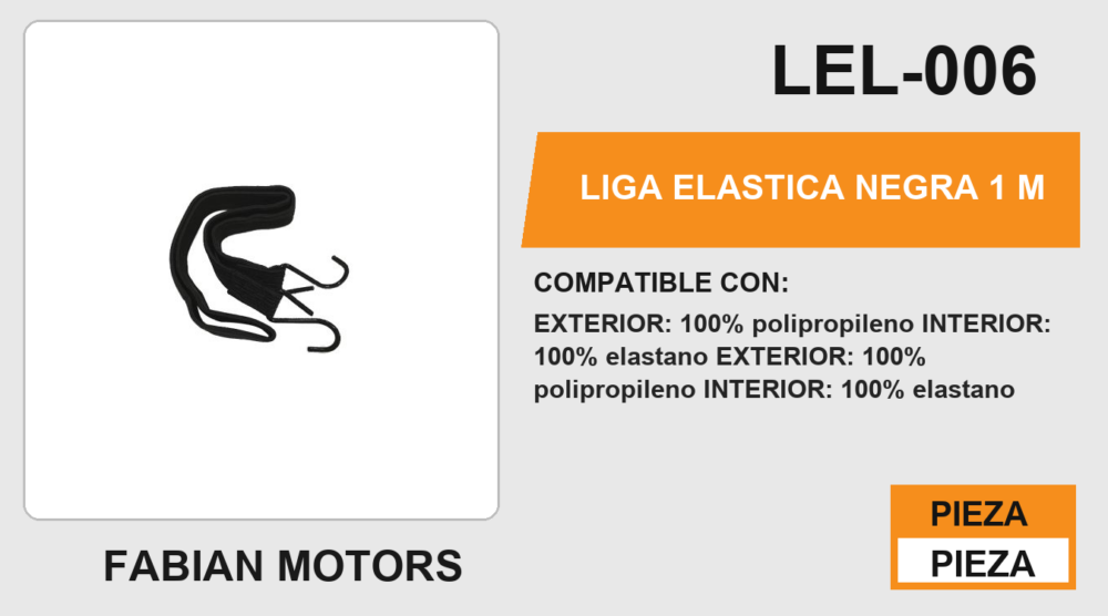 LIGA ELASTICA NEGRA 100 cm
