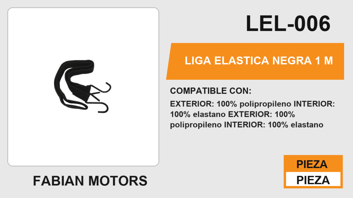 LIGA ELASTICA NEGRA 100 cm