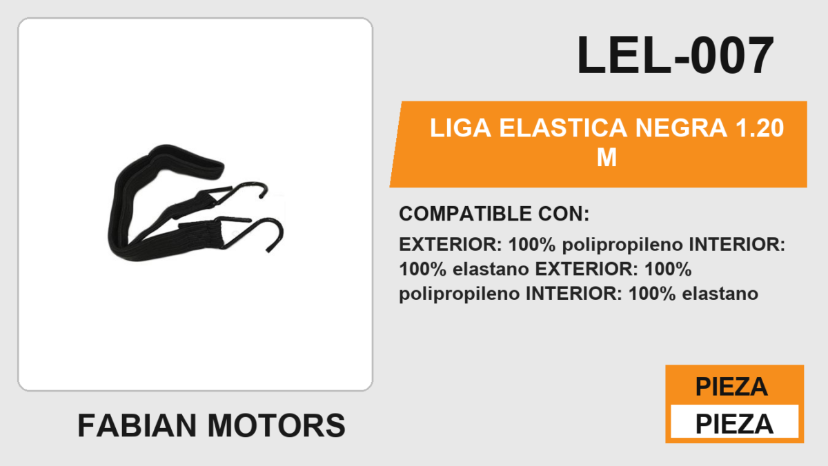 LIGA ELASTICA NEGRA 120 cm