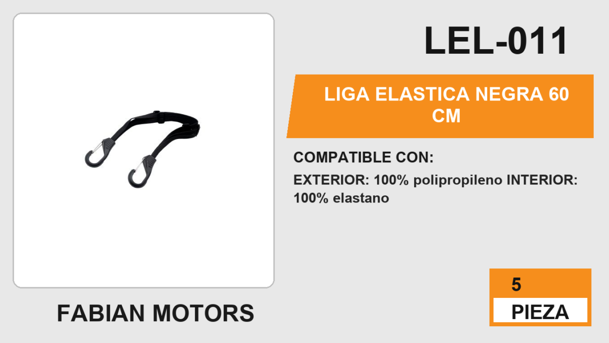 LIGA ELASTICA NEGRA 60 cm