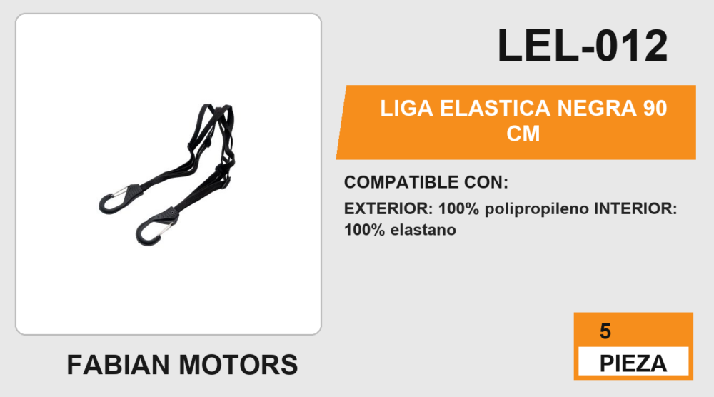 LIGA ELASTICA NEGRA 90 cm