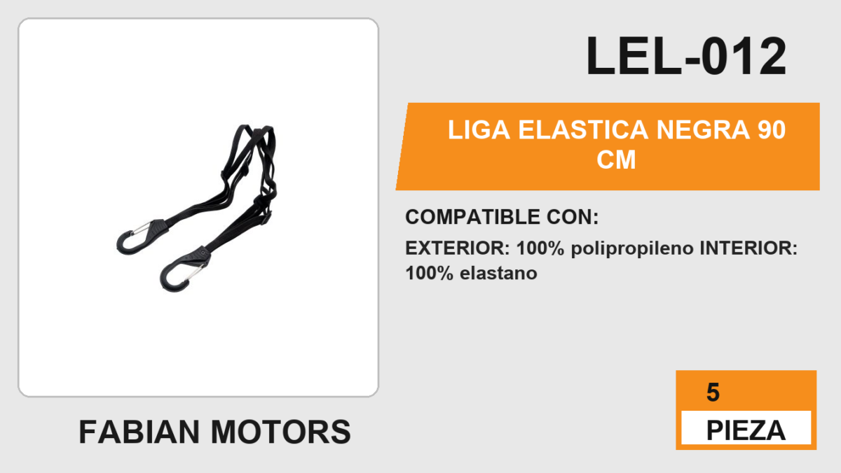 LIGA ELASTICA NEGRA 90 cm