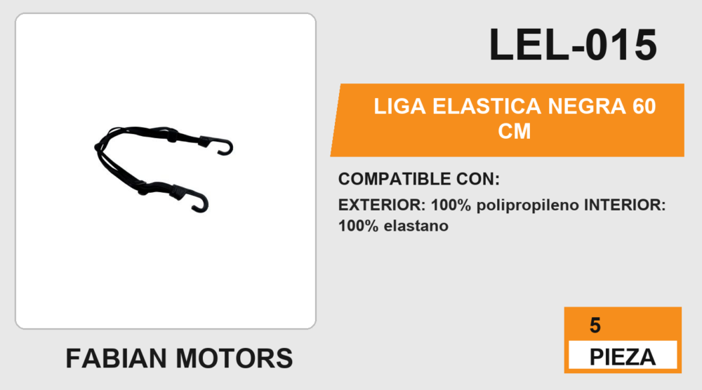 LIGA ELASTICA NEGRA 60 cm