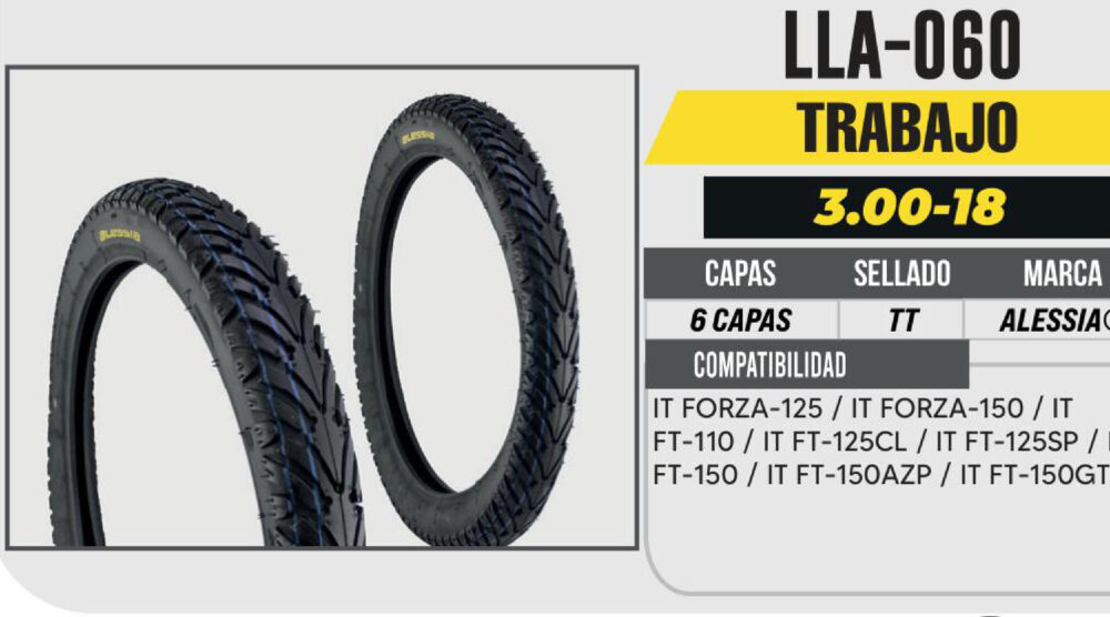 3.00-18 6 CAPAS 315 CALLE USA CAMARA (TT)