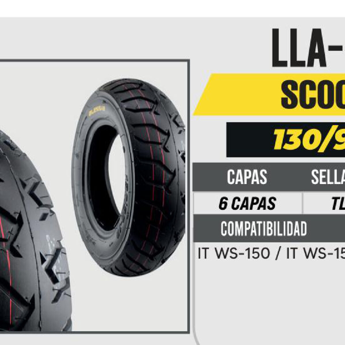 130/90-10 6 CAPAS 804 CALLE NO USA CAMARA (TL)