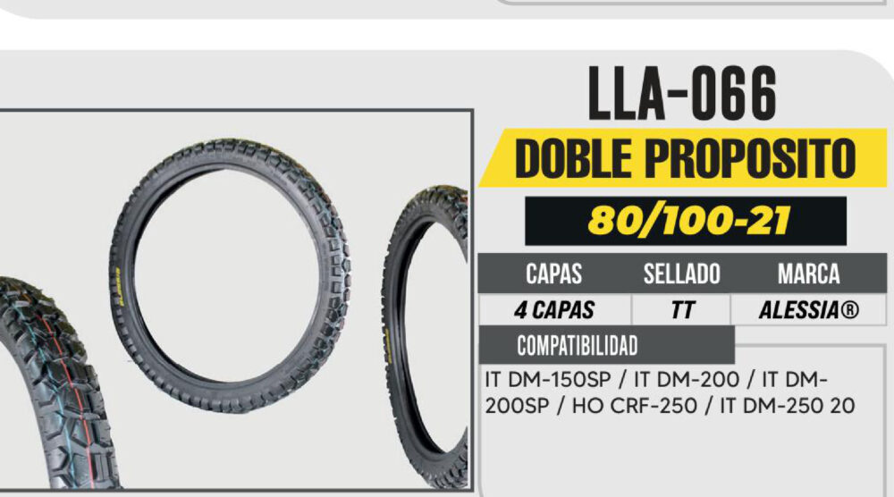 80/100-21 4 CAPAS PG19T DOBLE PROPOSITO USA CAMARA (TT)