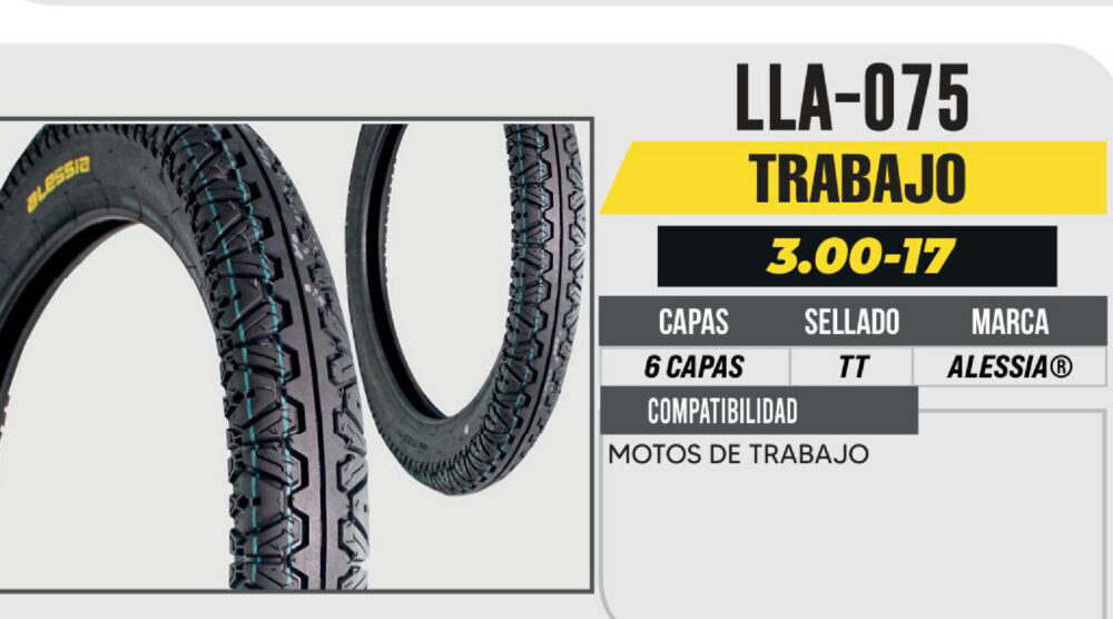 3.00-17 6 CAPAS A322 CALLE USA CAMARA (TT)