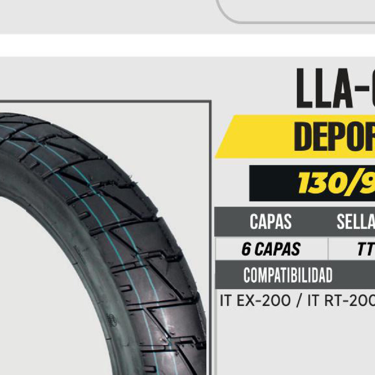 130/90-18 6 CAPAS A813 CALLE USA CAMARA (TT)