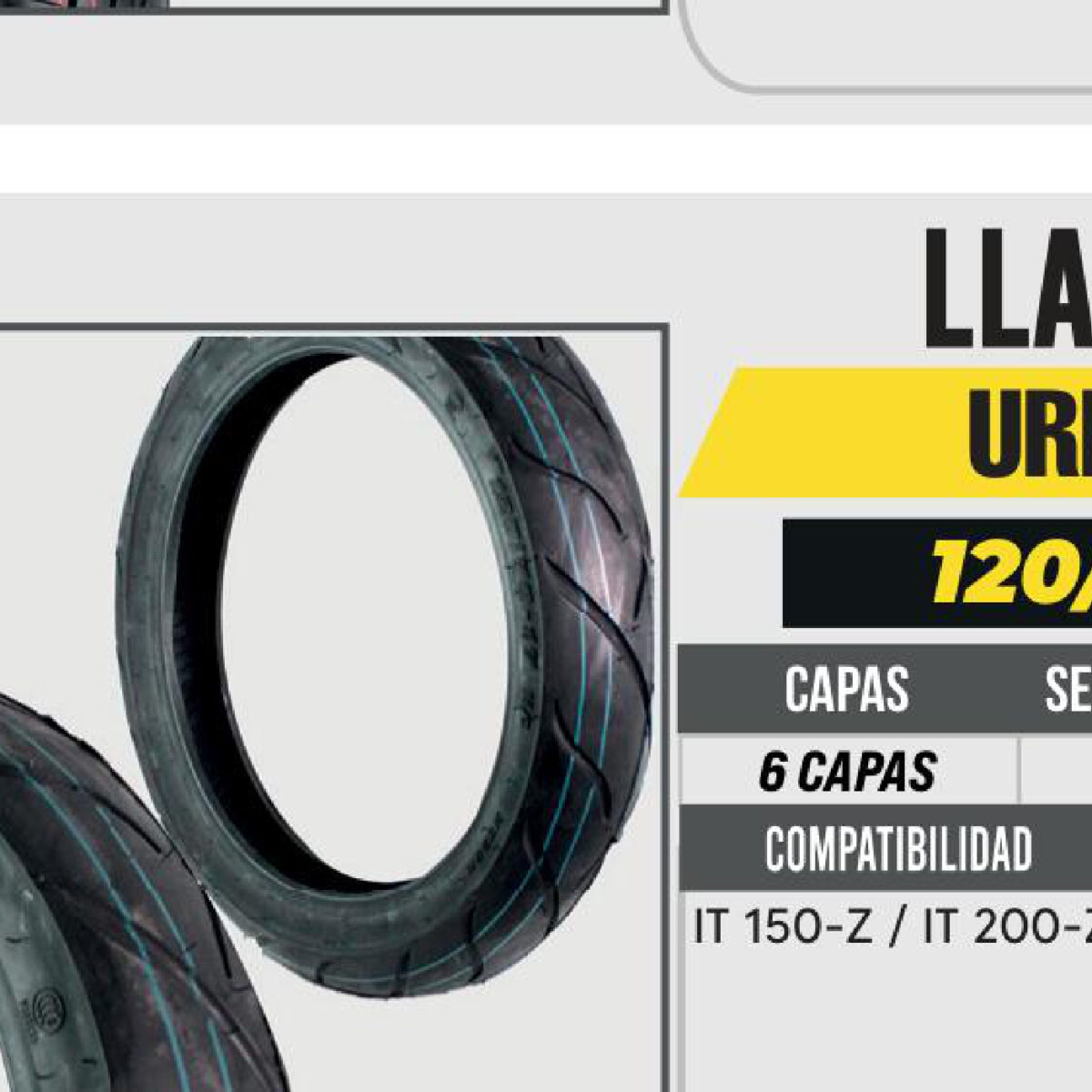 120/70-17 6 CAPAS A806 CALLE USA CAMARA (TT)