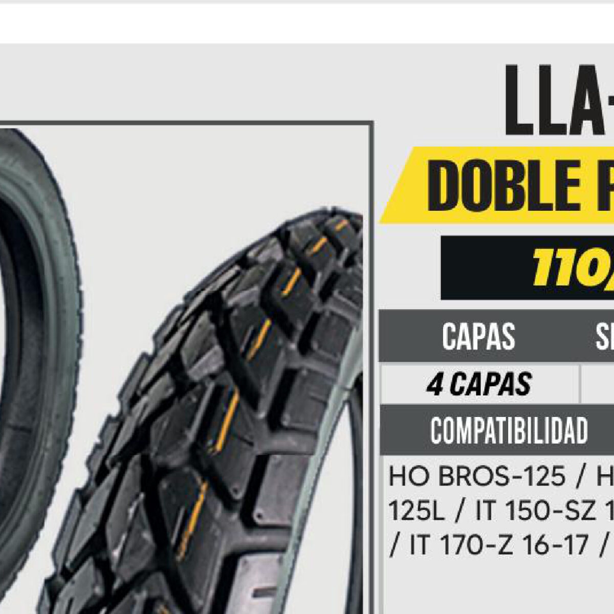 110/90-17 CST 4 CAPAS C6559 60P TACON BAJO USA CAMARA (TT) TRASERA