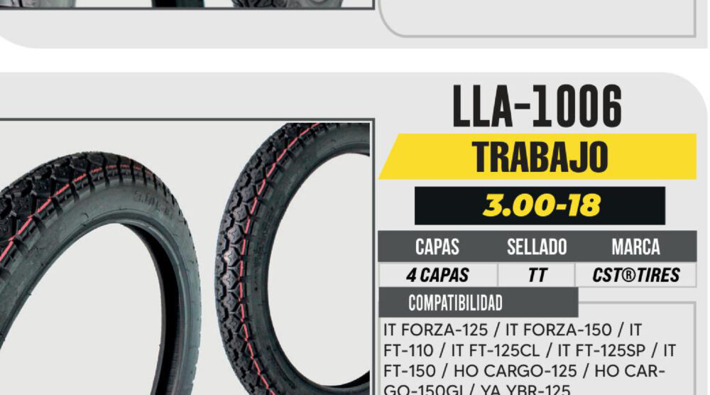 3.00-18 CST 4 CAPAS C180 CALLE USA CAMARA (TT) TRASERA