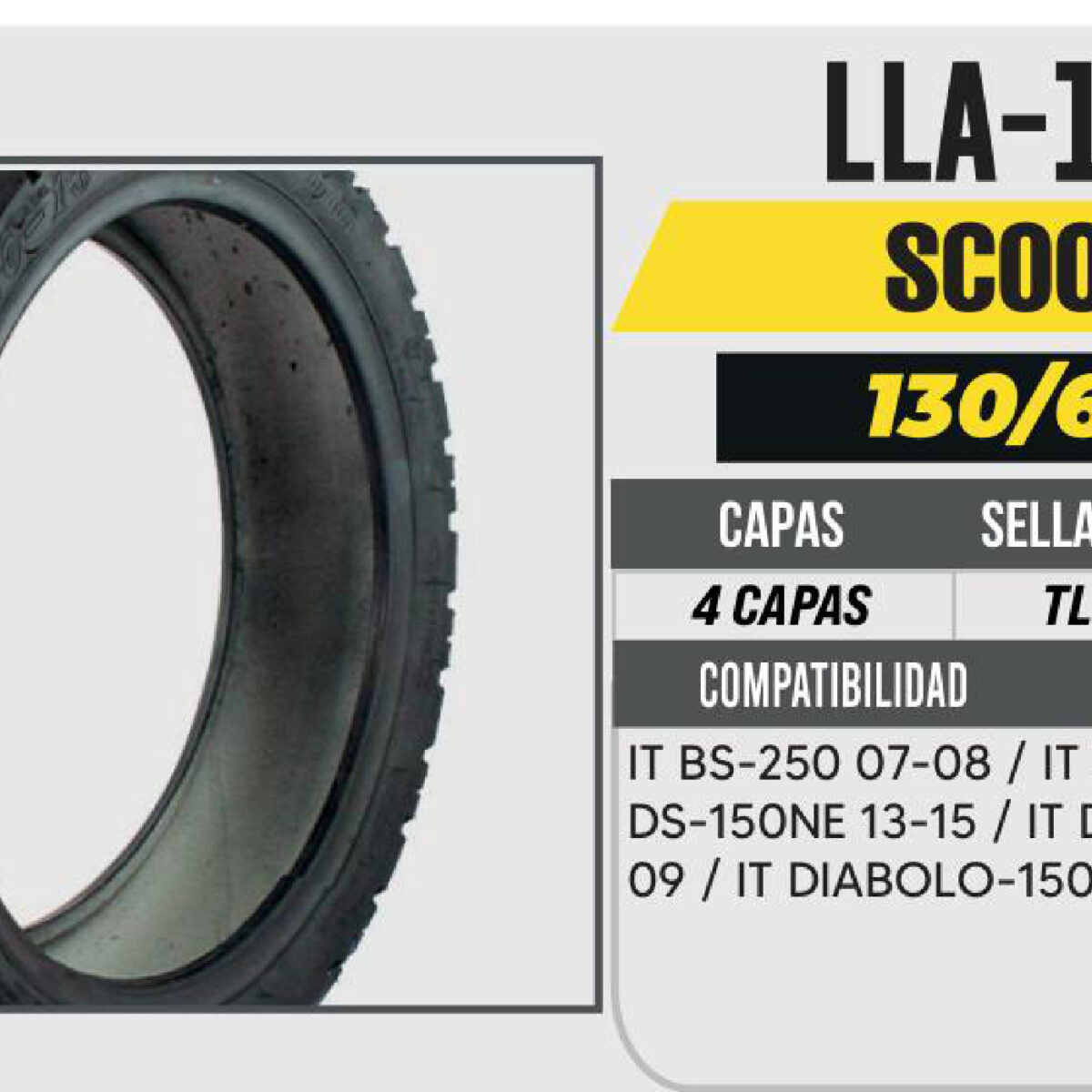 130/60-13 CST 4 CAPAS C6559 53J CALLE NO USA CAMARA (TL) TRASERA
